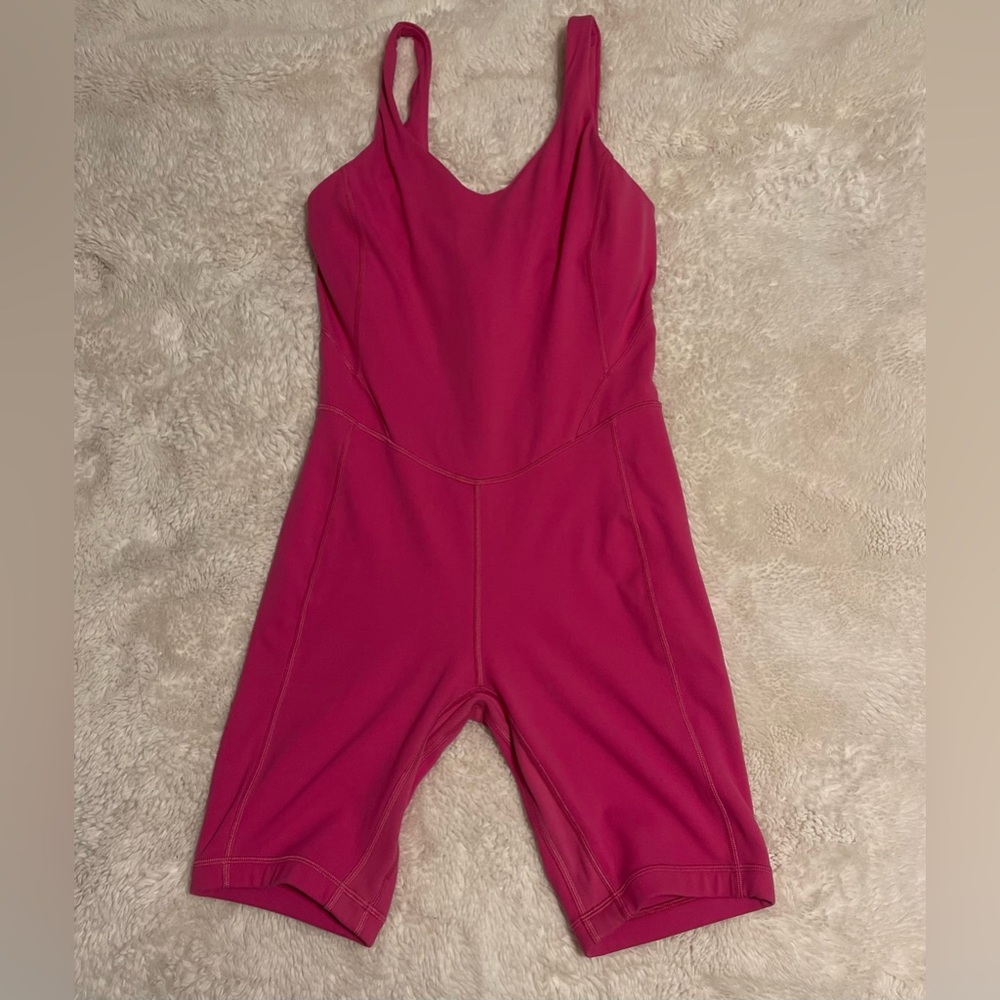 Lululemon Align Bodysuit 8” Romper Sonic Pink Women’s Size 4
